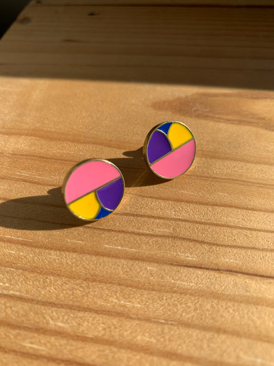 Cosy Corner Earrings with handmade enamels, heritage inspired jewelry 