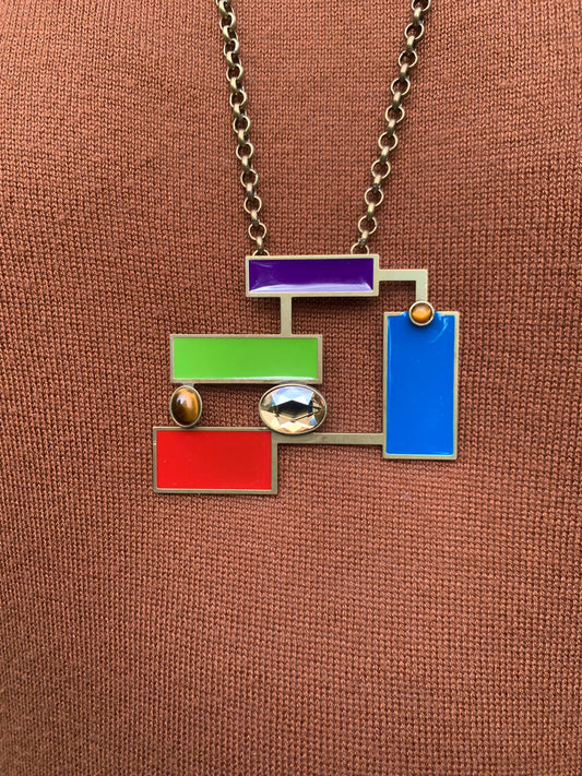 Suzanne Tiger’s eye Brooch Pendant