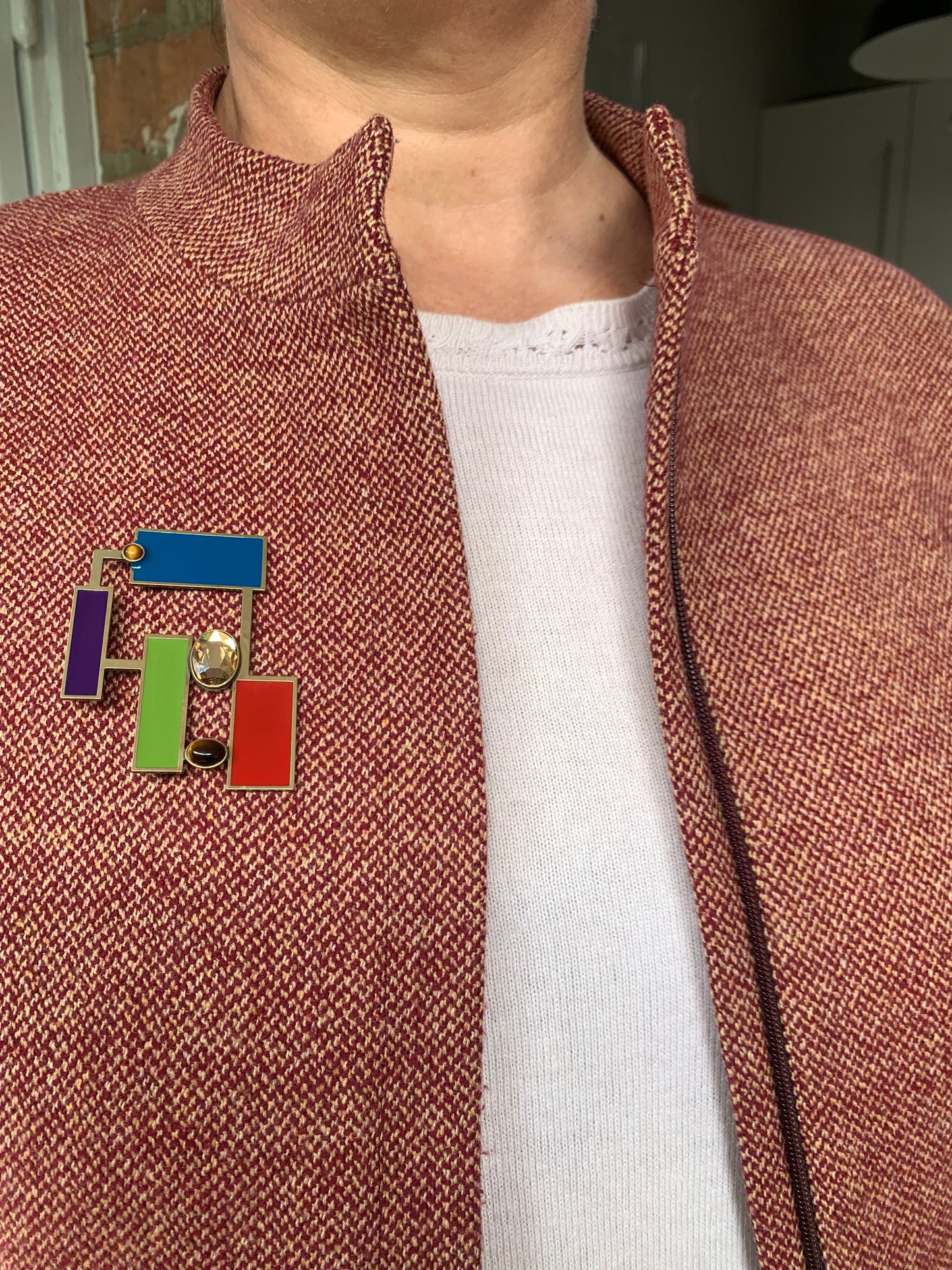 Suzanne Tiger’s eye Brooch Pendant