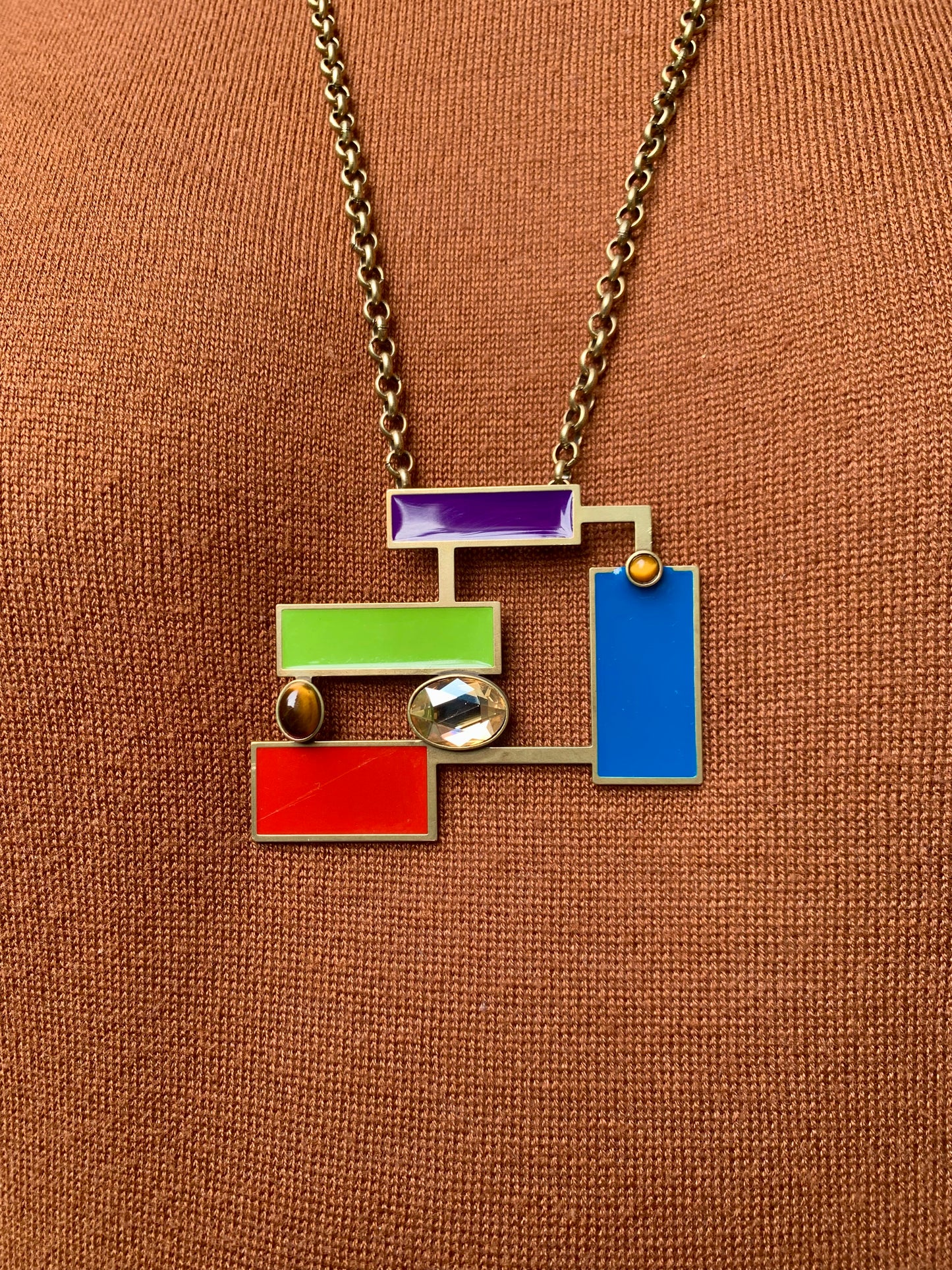 Suzanne Tiger’s eye Brooch Pendant