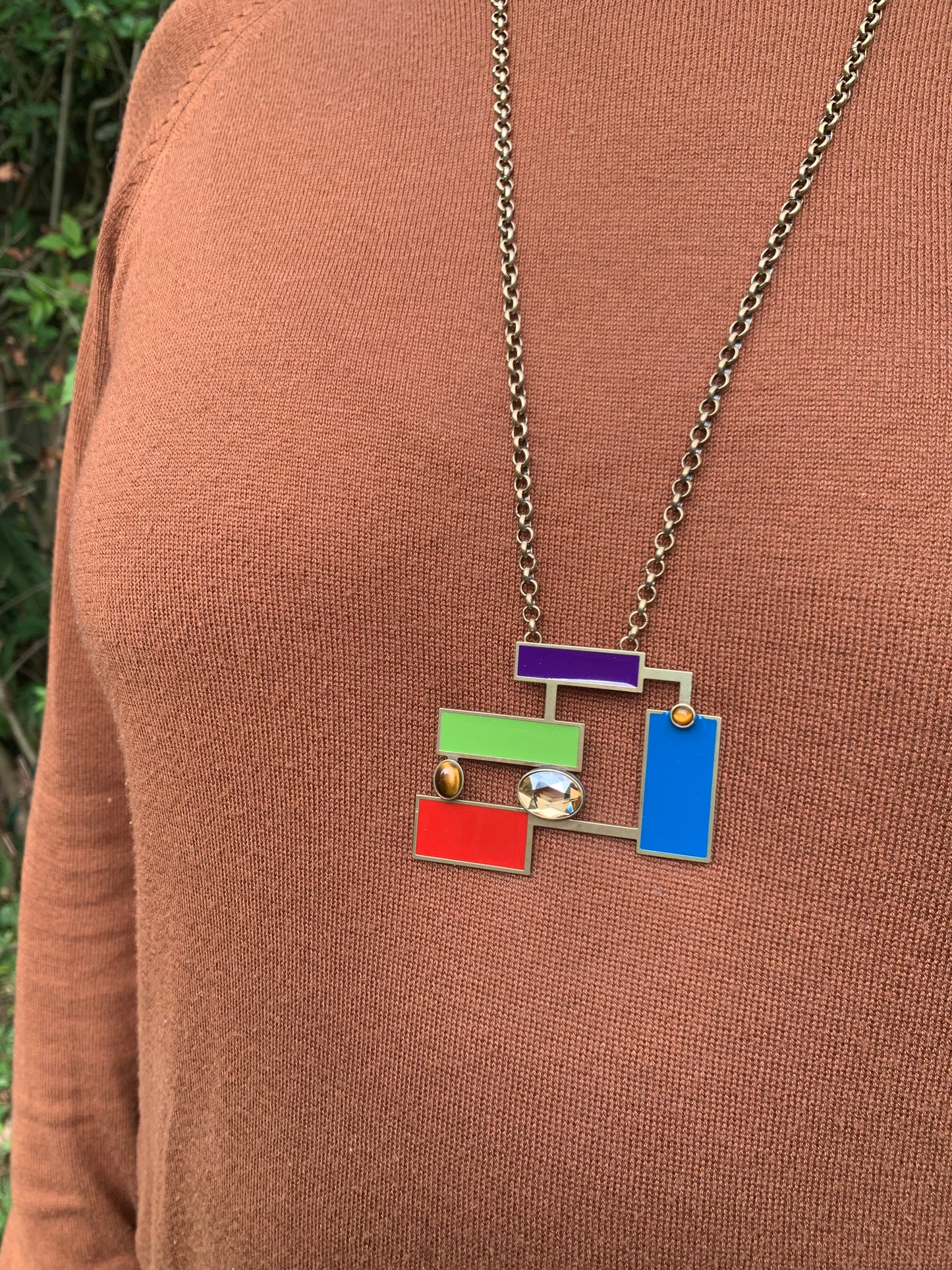 Suzanne Tiger’s eye Brooch Pendant